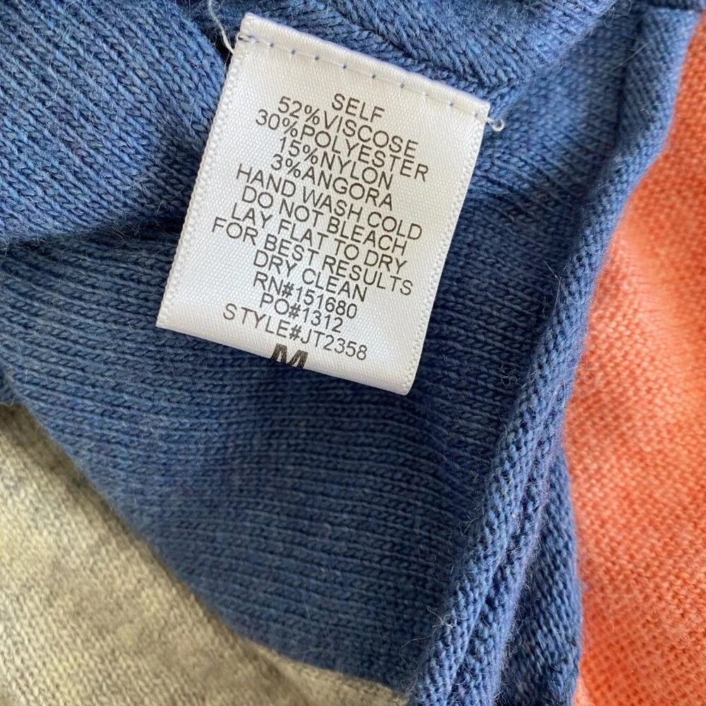 Storia Colorblock Pullover Bat Wing Sweater Womens Medium - Picture 5 of 6